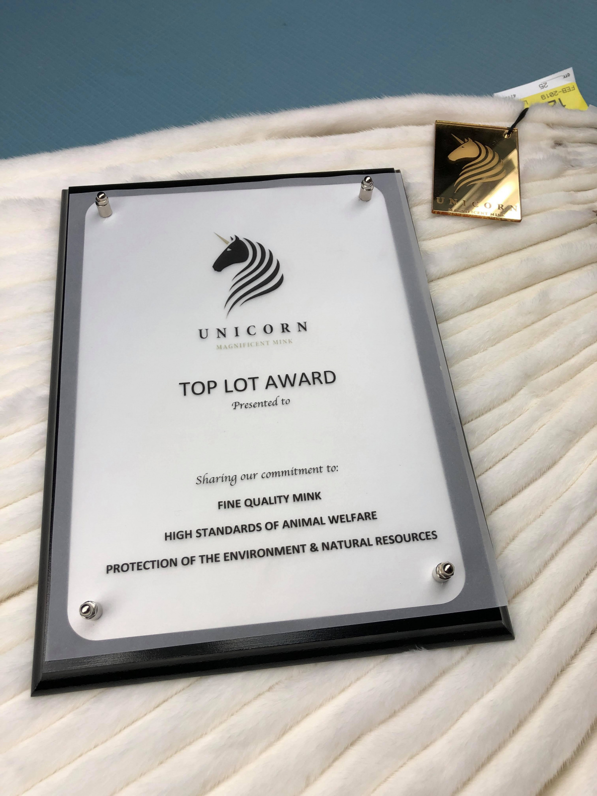 Image: Unicorn Fur Farms created a special award 